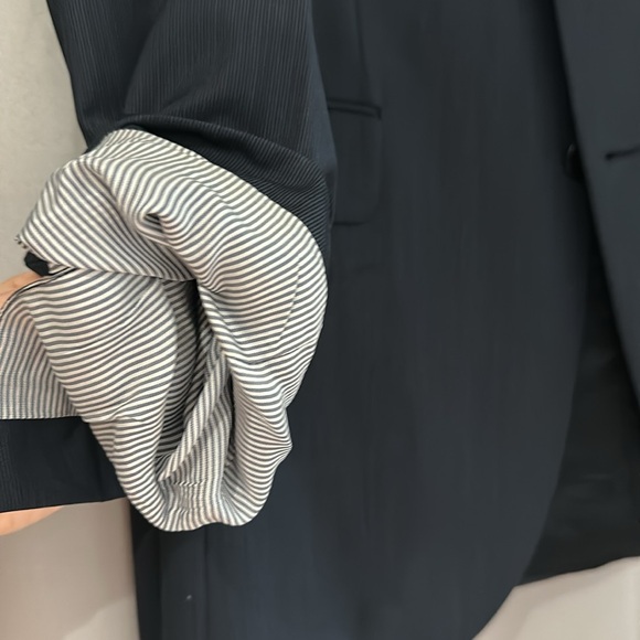 Massimo Dutti Wool and Cashmere Suit Navy Blue - Picture 7 of 15